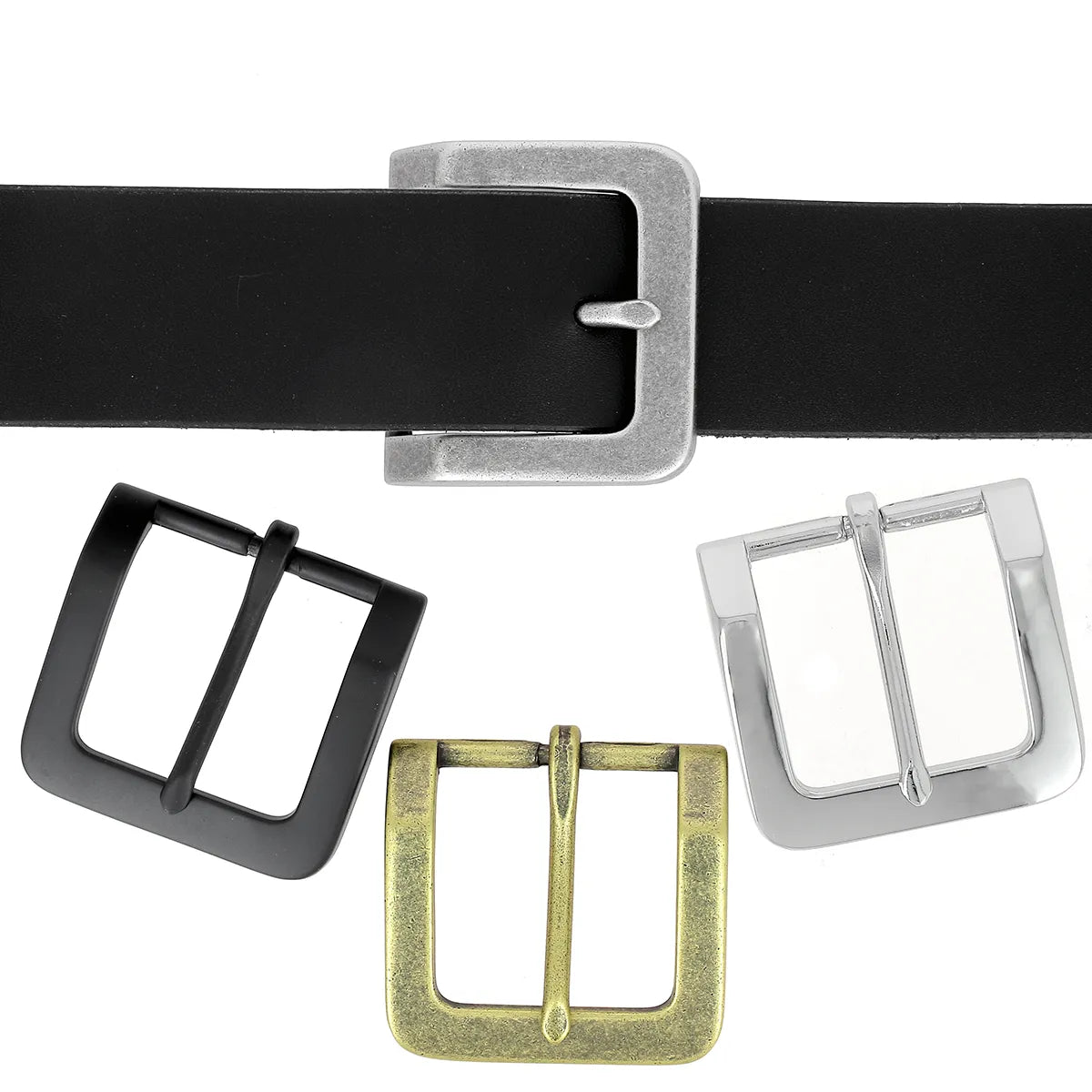 Ceinture en cuir avec lanière de largeur 35 mm et boucle Redford