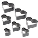 Lot de 7 emporte-pièces en forme de cœurs pour cuir, outils Ivan, à frapper ou presser, pour création artisanale.