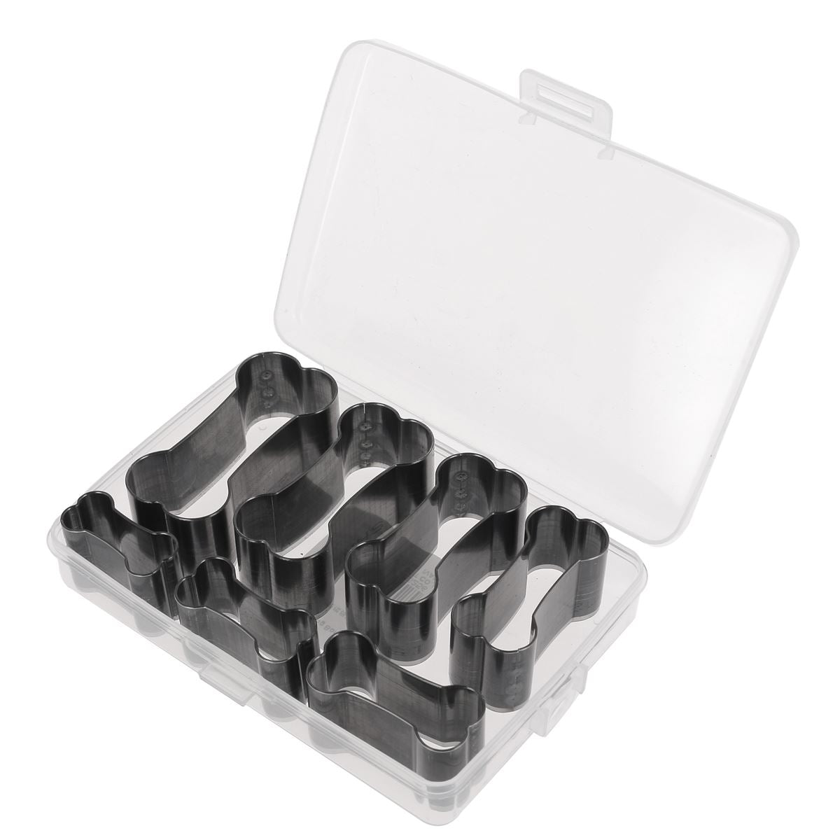 Lot de 7 emporte-pièces os en acier Ivan, outils pour découper ou presser, avec lames de différentes tailles.