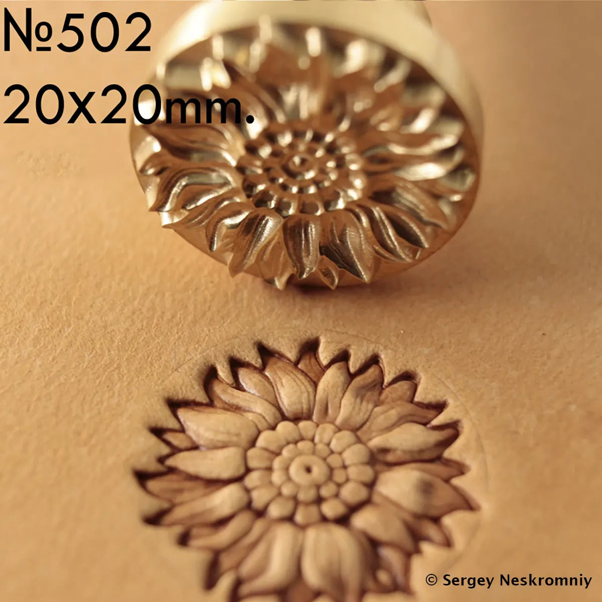 Tampon cuir fleur - Sergey Neskromniy n° 502