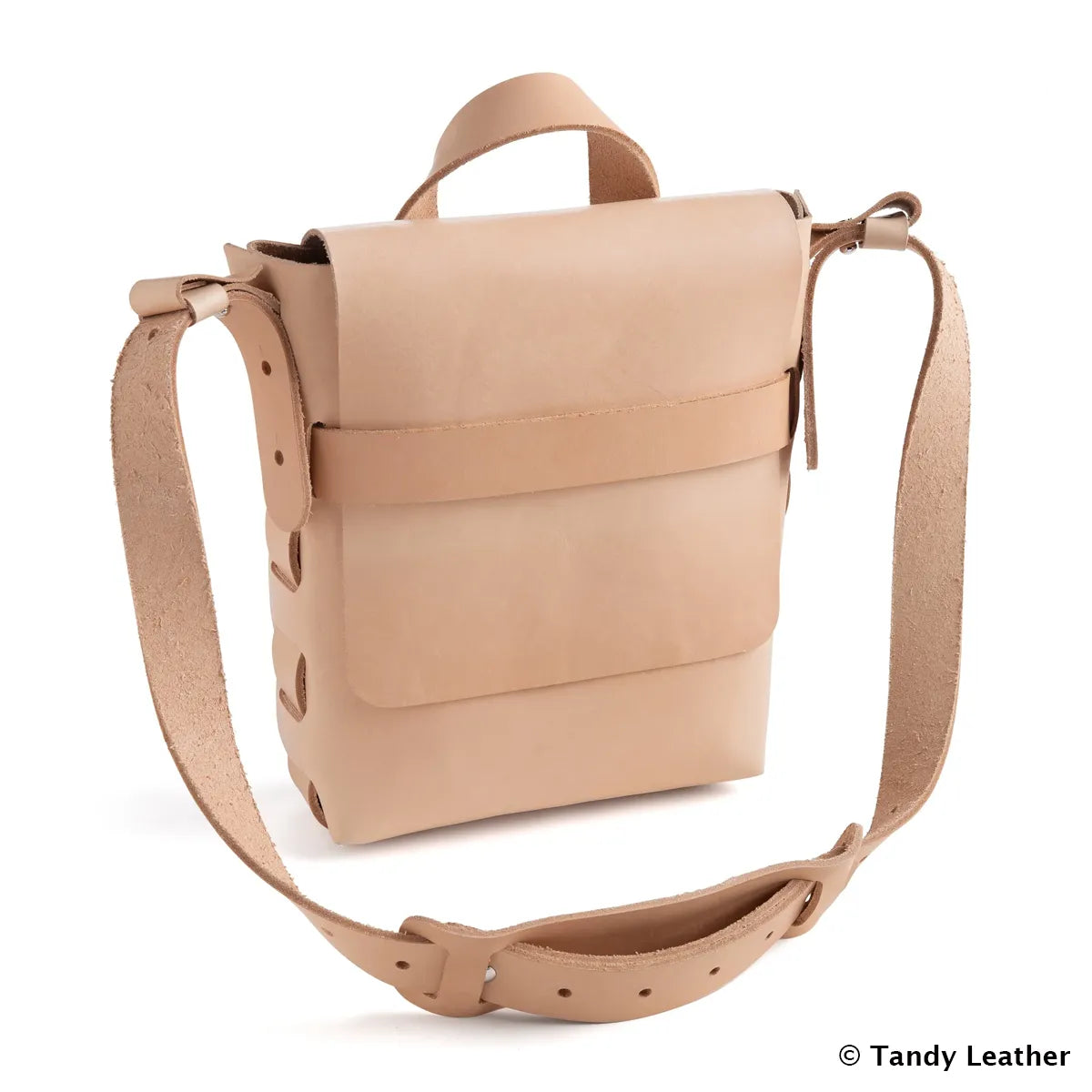 Patron pour réaliser soi-même un sac besace en cuir PAXTON 