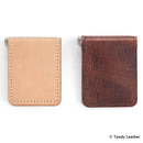 Patron taille 1:1 pour réaliser soi-même un porte-cartes avec pince à billets en cuir