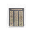 Jeu de 12 matoirs caractères chinois Ivan, 2,7 cm, outils pour graver ou imprimer, montrant divers caractères chinois métalliques.
