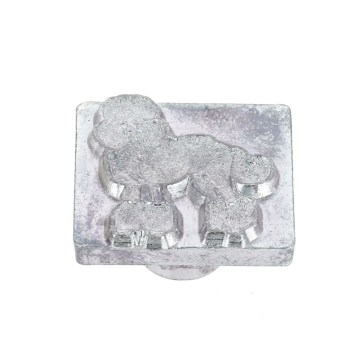 Matoir 3D pour chien Caniche Royal, outil de toilettage, avec design en forme de caniche, image montrant l'outil en détail.