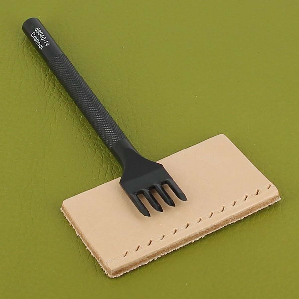 Griffe à frapper pour laçage cuir Tandy Leather, 4 points en diagonale, 2,4mm, pour outils de maroquinerie.