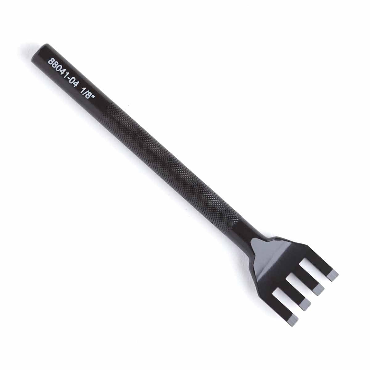 Griffe à frapper pour laçage cuir - Points droits 3,2mm - Entraxe de 6,4mm - 4 dents