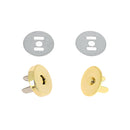 Fermoir TOP magnétique rond pour accessoires, façonné en métal, avec mécanisme de fixation facile et sécurisé.