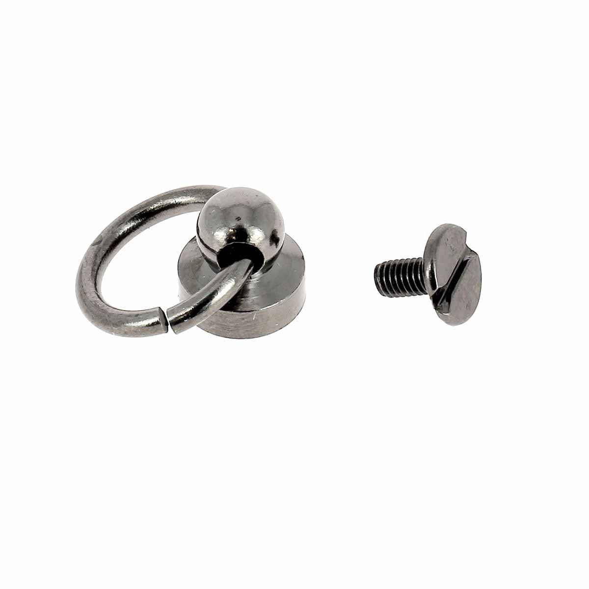 Bouton de col avec anneau en laiton de 11mm, accessoire élégant, avec un canon de fusil comme motif.
