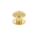 Rivet en laiton massif Poursin, diamètre 10mm et hauteur 9mm, accessoire en laiton pour travaux de fixation.