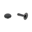 Lot de 100 rivets moyens en acier T4, accessoires pour assemblage, image montrant des rivets simples avec calotte en acier.