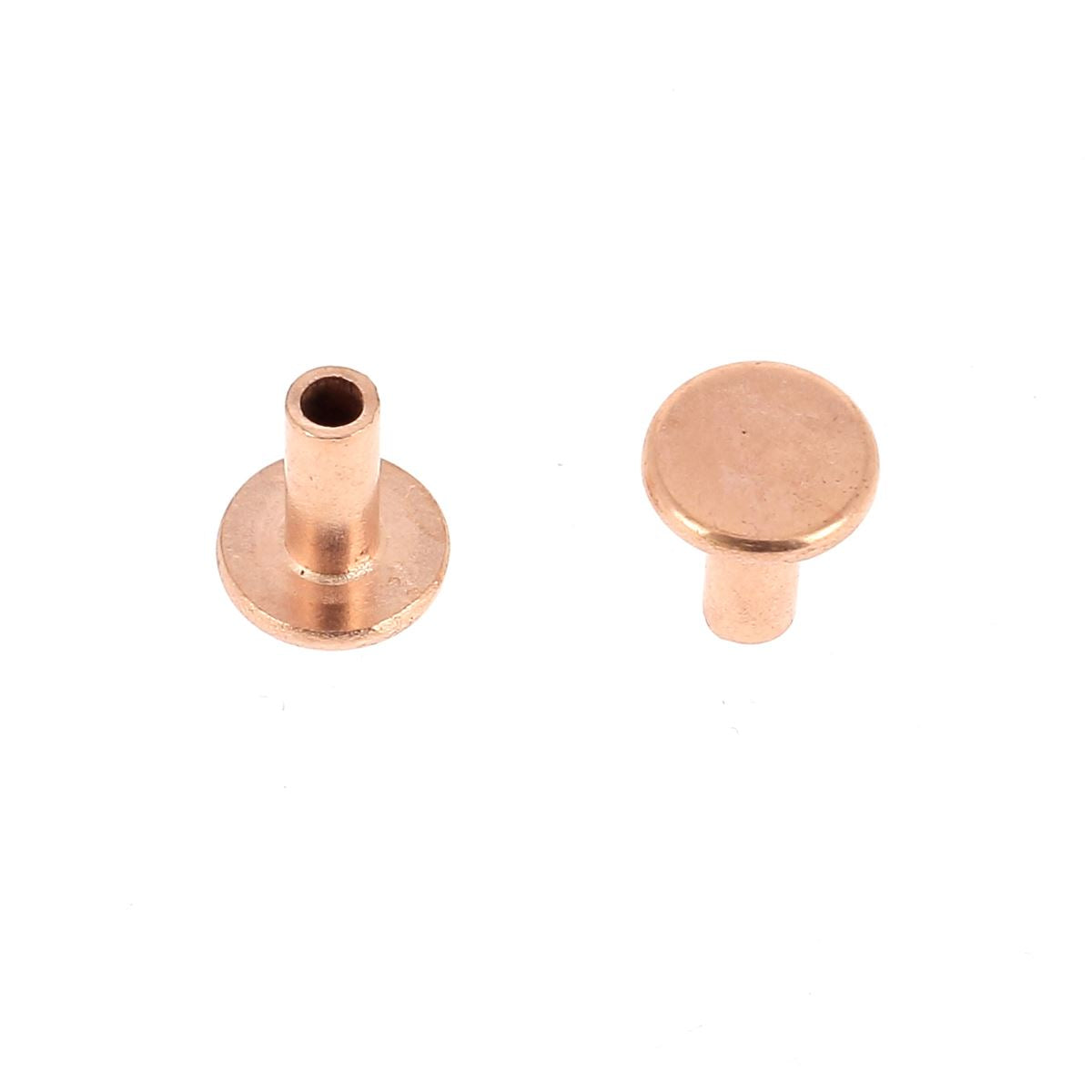 Rivets tubulaires à frapper en cuivre, 8 mm de diamètre, lot de 100, avec ouverture en étoile, accessoires de fixation Ivan