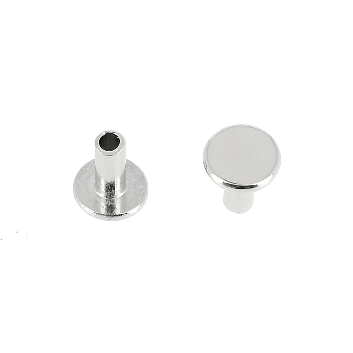 Lot de 100 rivets tubulaires à frapper Ivan, ouverture en étoile, diamètre 8 mm, rivets creux en nickel, accessoires de fixation.