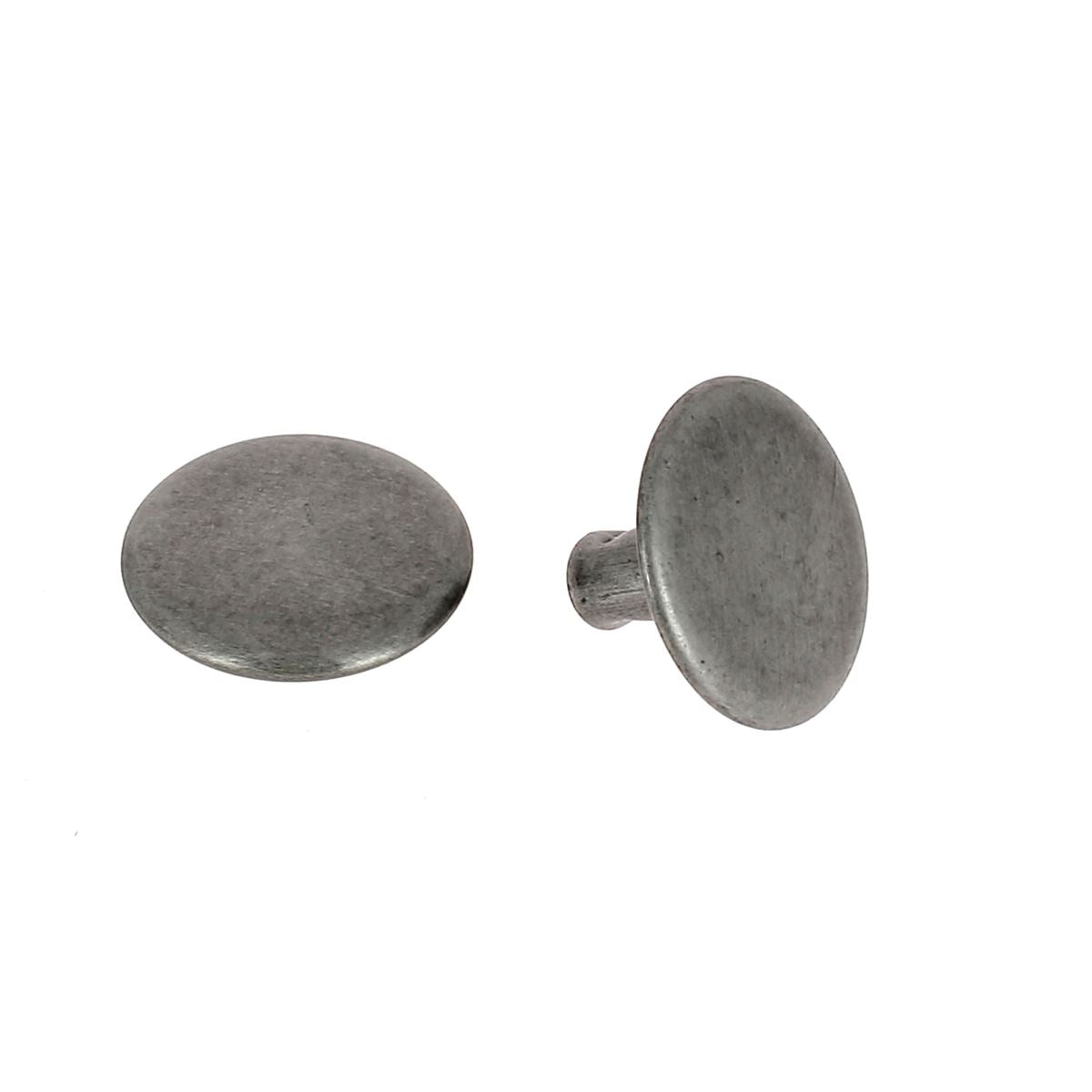 Lot de 100 gros rivets double calotte en acier T7 court, accessoires robustes pour fixation solide.