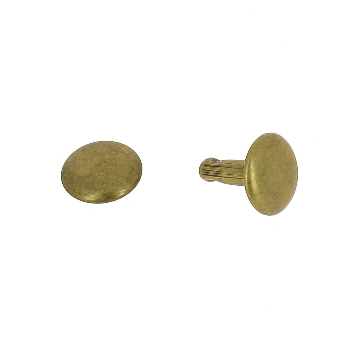 Lot de 100 rivets moyens à double calotte en acier T4, accessoires robustes pour fixation fiable.