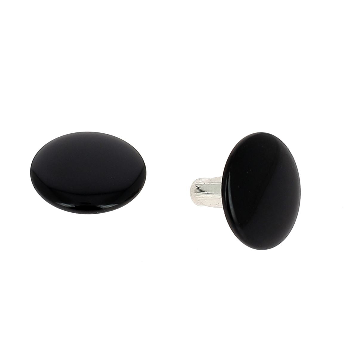 Lot de 100 gros rivets double calotte en acier T7 moyen, accessoires robustes pour fixation durable.
