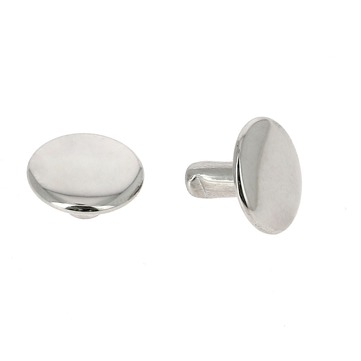 Lot de 100 gros rivets double calotte en acier T7 pour accessoires, robustes et durables, idéal pour fixation sécurisée.
