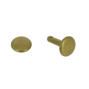 Lot de 100 rivets moyens à double calotte en acier T4 long, accessoires robustes pour assemblages durables.