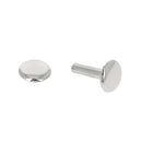 Lot de 100 rivets doubles calotte en acier T4 long, accessoires robustes pour fixation solide, image montrant les rivets.