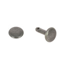 Lot de 100 rivets doubles calotte en acier T4 long, accessoires robustes pour fixation durable, visible en image.