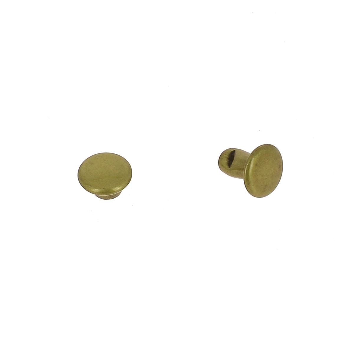 Lot de 100 petits rivets double calotte en acier T2,5, accessoires de fixation robustes pour travaux de bricolage.