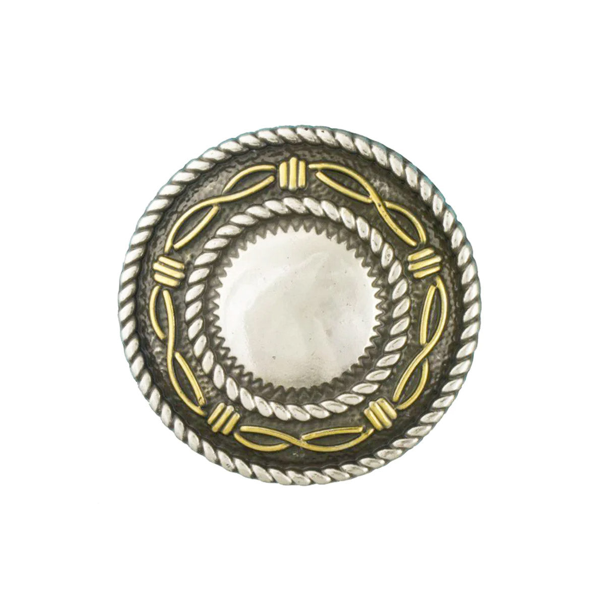 Concho à visser COURONNE ANGE rond - Argent vieilli