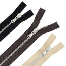 Fermeture à glissière en métal de 4mm de largeur, nickelée, pour vêtements et accessoires, de la marque SUPRA.