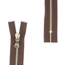 Fermeture à glissière en métal 6mm de marque SUPRA, nickelée, pour vêtements et accessoires de mercerie.