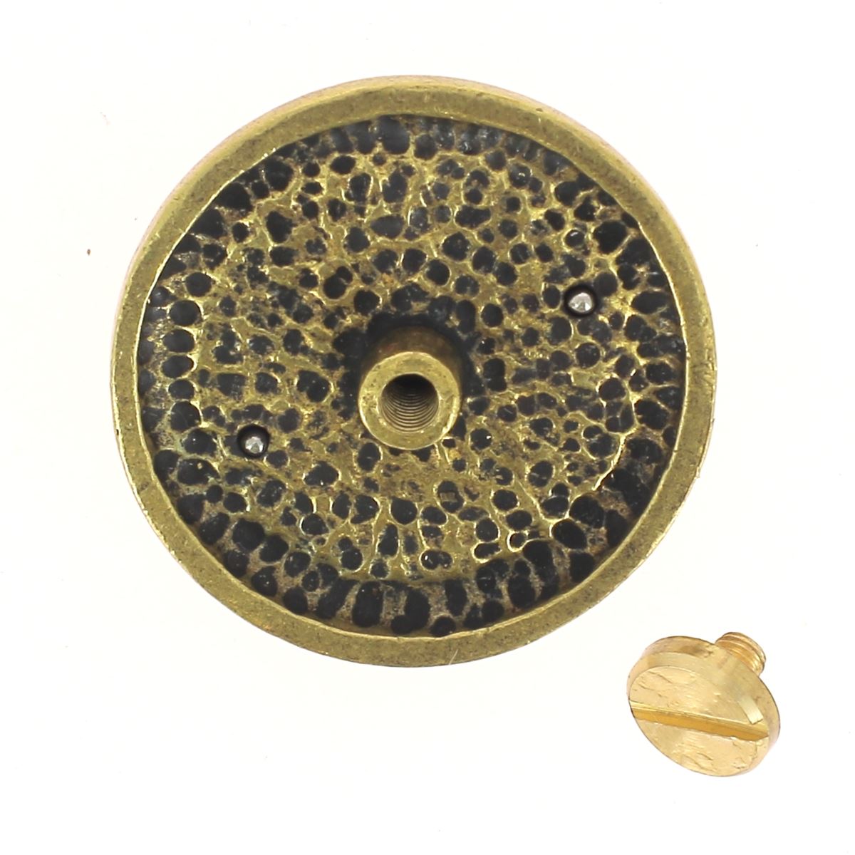 Concho à visser en laiton tête de mort encerclée, 30mm, finition laiton vieilli et argent vieilli, accessoire pour bijoux ou vêtements