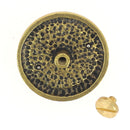 Concho à visser en laiton tête de mort encerclée, 30mm, finition laiton vieilli et argent vieilli, accessoire pour bijoux ou vêtements