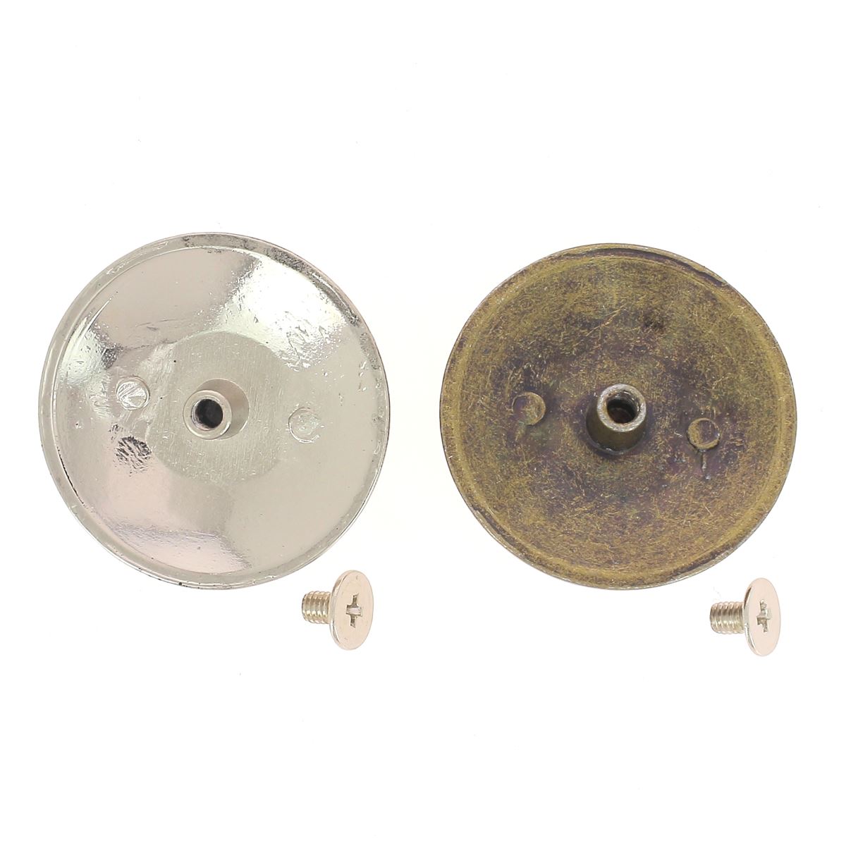 Concho rond à visser Zalij de 30mm, accessoire en métal pour décoration ou fixation, image montrant le produit.