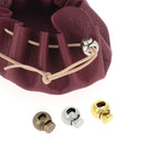 Fermoir stop lacet boule en métal pour lacets de 2,5 mm, accessoire robuste pour cordons ou chaussures.