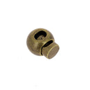 Fermoir stop lacet boule en métal pour lacets jusqu'à 2,5 mm, accessoire de fixation solide et pratique.