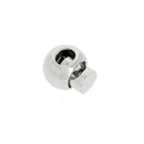Fermoir stop lacet boule en métal pour lacets jusqu'à 2,5 mm, accessoire durable pour cordons et chaussures.