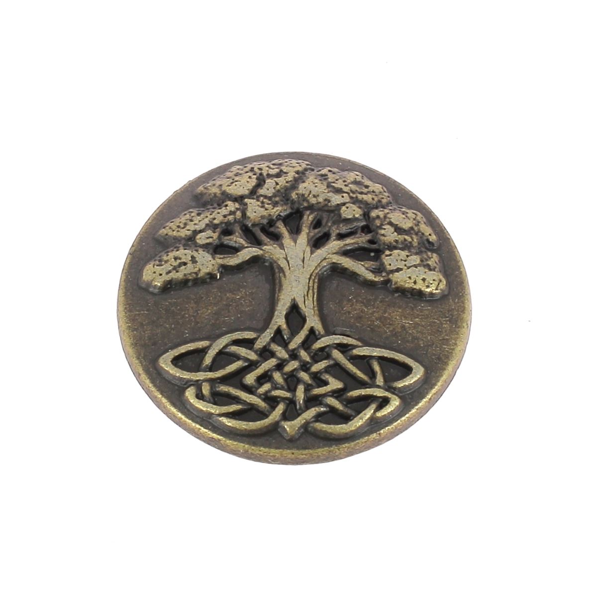Concho à visser Ivan Arbre de Vie, motif arbre sur métal de 25mm, accessoire de bijouterie ou décoration.