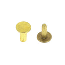 Lot de 10 rivets en laiton pour poignée de couteau, diamètre 8mm, longueur 9mm, fabriqués par Gobin Daudé.