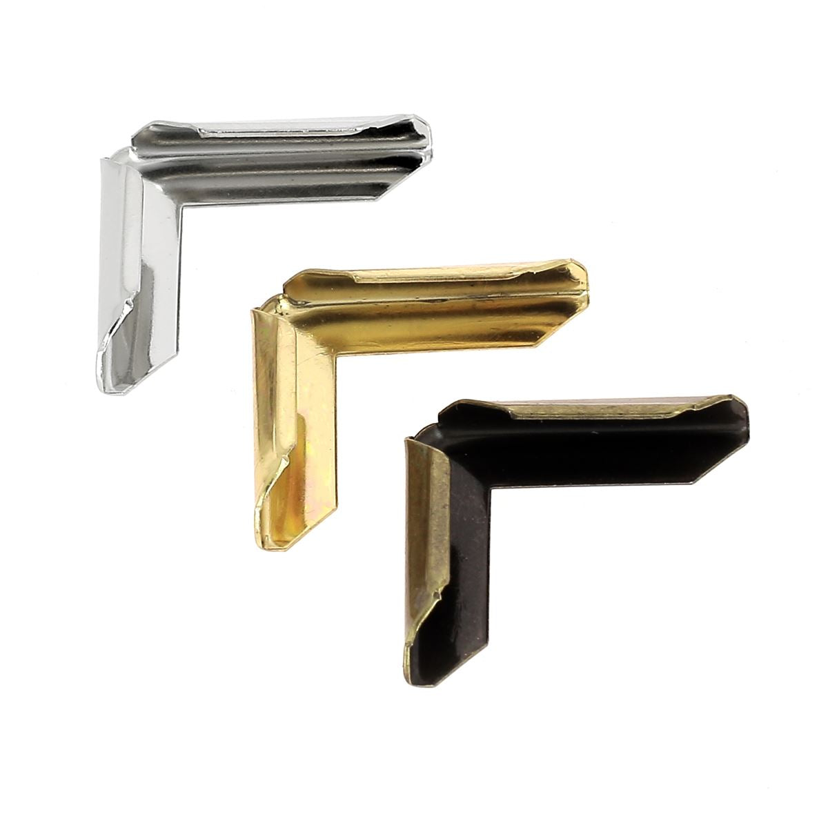 Pièces en métal pour sacs, accessoires de 23x23mm, finition argentée, visibles en détail dans cette image.