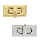 Fermoir pour sac rectangulaire Autres, 18x36mm, accessoire en métal pour fermeture de sac à main.
