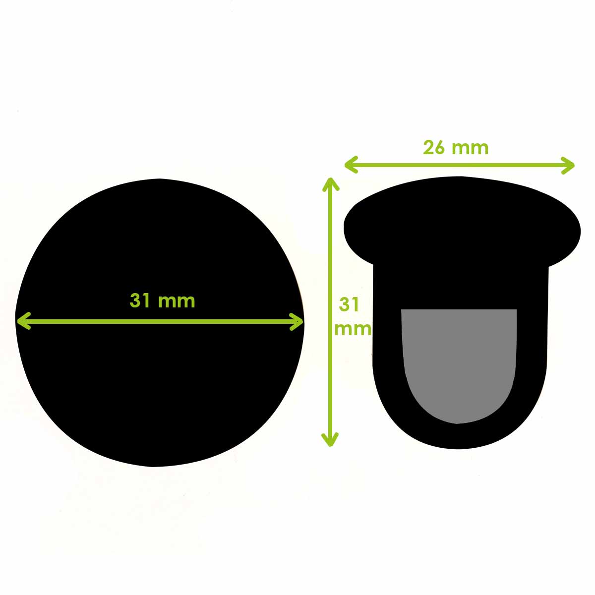 Fermeture de cartable TUCK 26x31mm, accessoire pour sacs et sacs à dos, illustrée en schéma, de marque Autres.