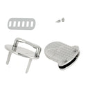 Fermeture de cartable TUCK 26x31mm en accessoire, montrant la pièce en métal pour fermeture robuste.