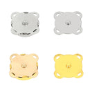 Fermoir TOP magnétique à coudre rond, accessoire pour couture, avec fixation magnétique, en métal, vue rapprochée.