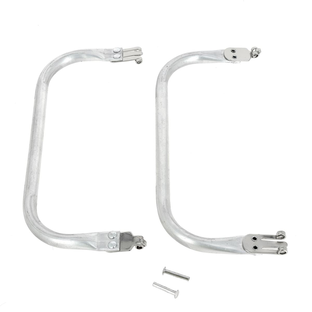 Fermoir en aluminium pour sac avec cadre tubulaire, accessoire léger et résistant, conçu pour renforcer la poignée ou la fixation.