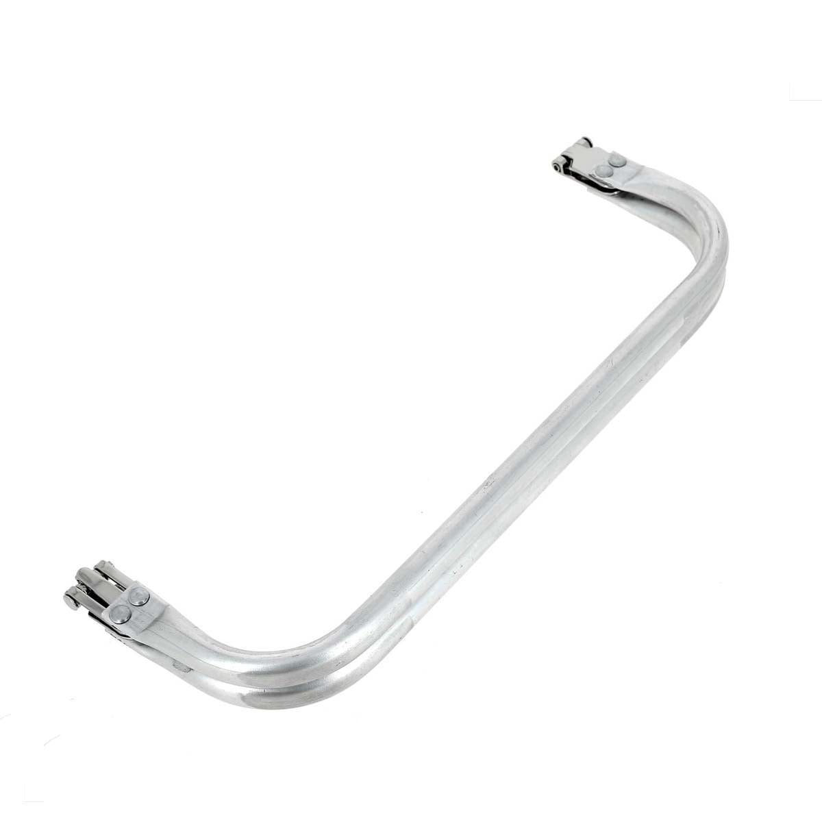 Fermoir en aluminium pour sac avec cadre tubulaire, accessoire léger et durable, conçu pour renforcer la poignée ou la bandoulière.