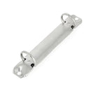 Mécanisme classeur 2 anneaux de 14 mm, en nickelé, accessoire pour organiser documents dans un classeur.