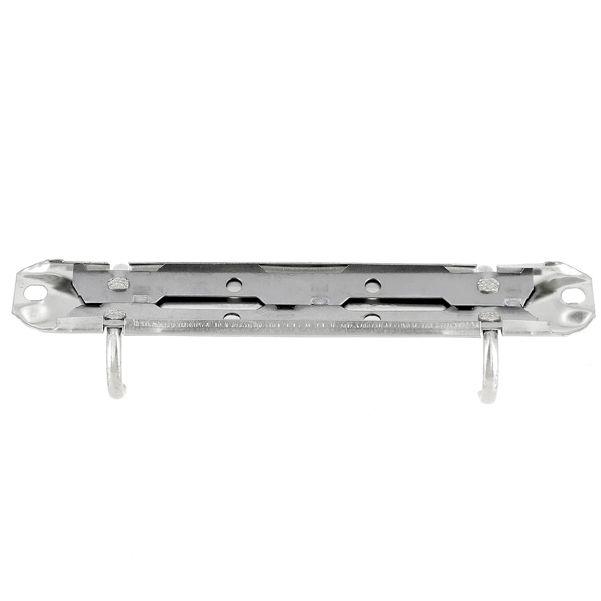 Mécanisme de classeur à 2 anneaux de 14 mm en nickel, accessoire pour classeurs, conçu pour organiser documents efficacement.