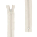 Fermeture éclair en nylon couleur beige naturel de 6 mm de largeur, plusieurs longueurs disponibles