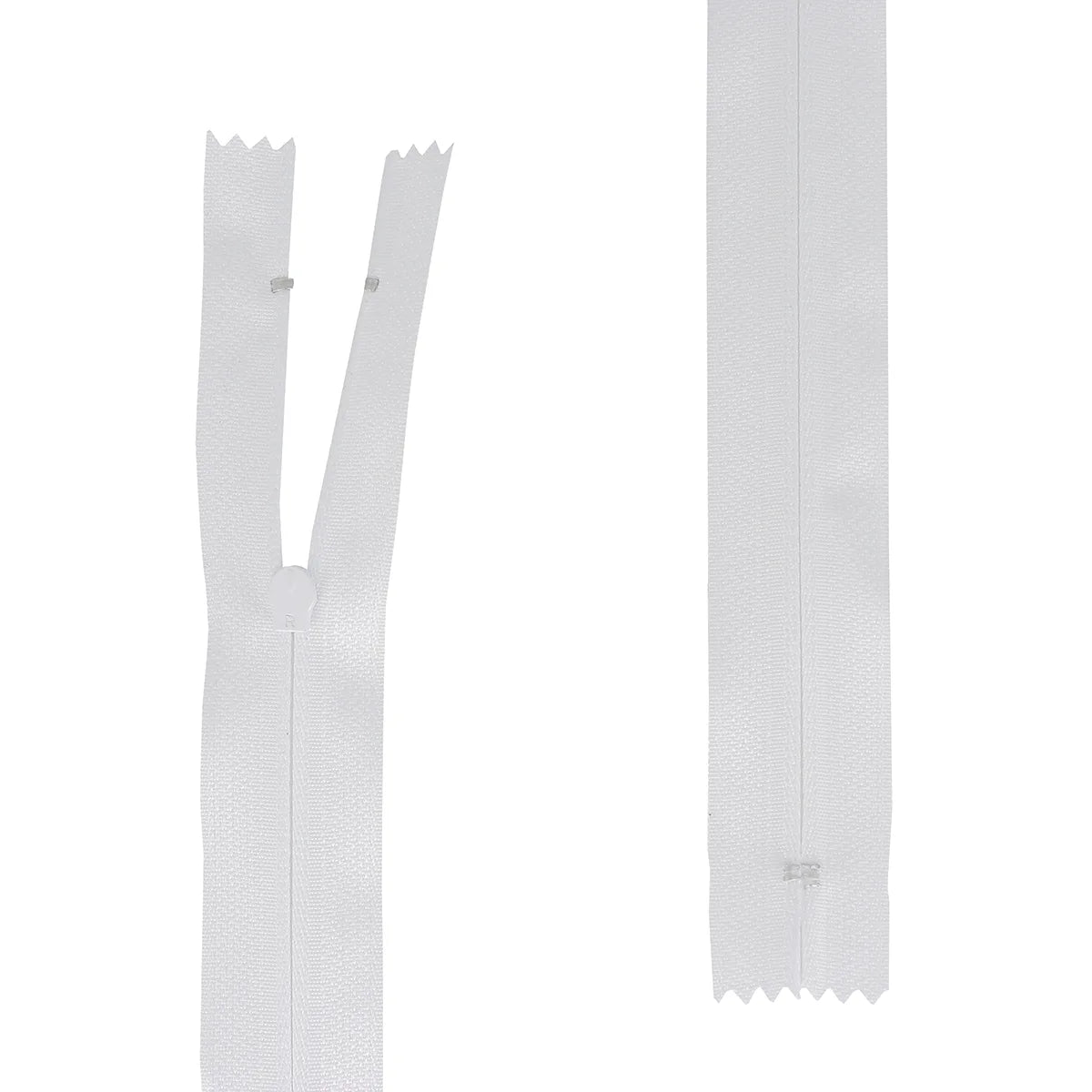 Fermeture à glissière blanche en nylon de 4 mm d'épaisseur de maille