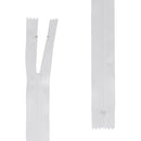 Fermeture à glissière blanche en nylon de 4 mm d'épaisseur de maille