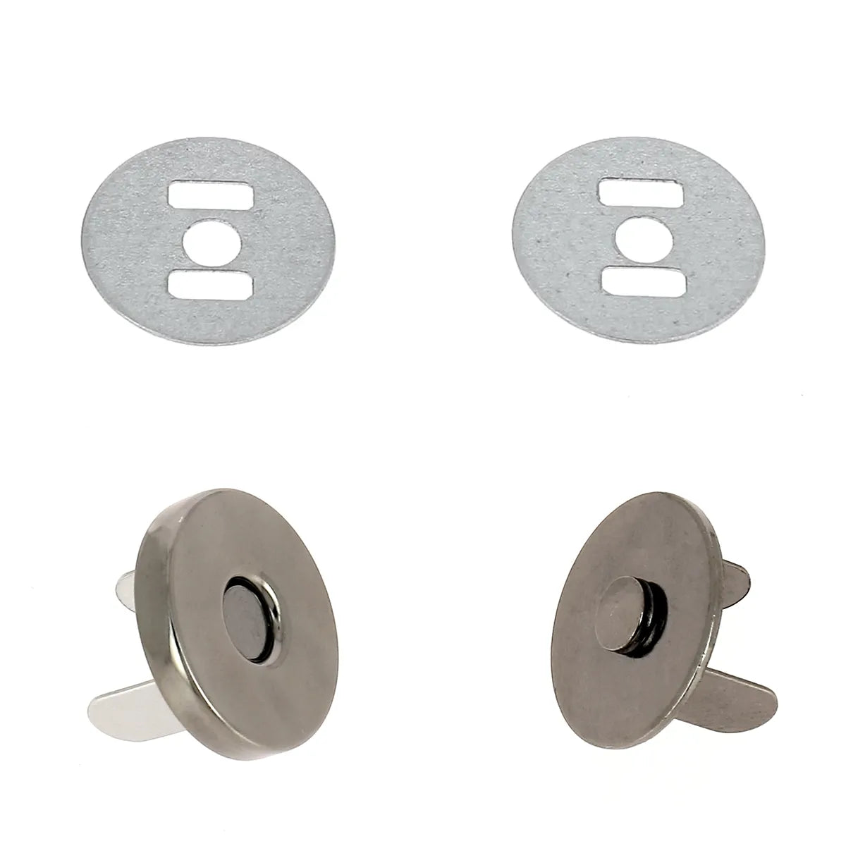 Fermoir TOP magnétique pour porte-monnaie et étui - ROND 18 mm Canon de fusil