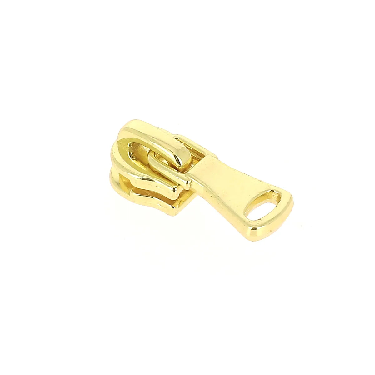Curseur libre finition laiton pour fermeture éclair, largeur 4 mm