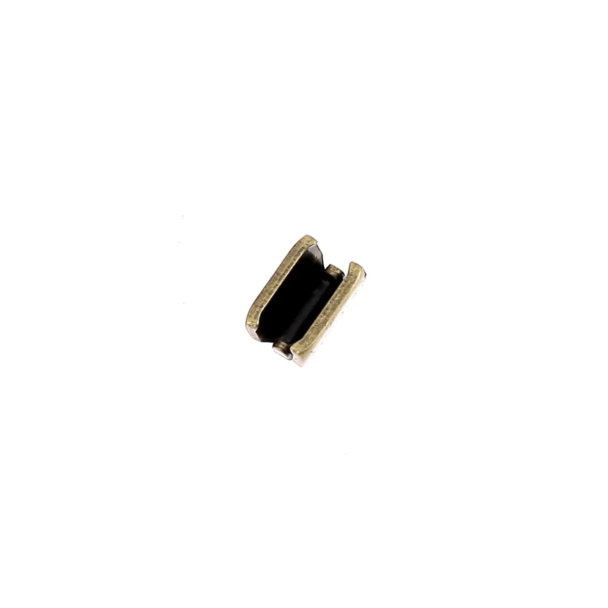Butée métallique en 6 mm finition laiton vieilli pour fermeture à glissière